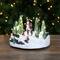 9" Lighted Christmas Scene with Moving Skaters & Snowman
